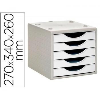 Fichero cajones de sobremesa Q-connect 5 cajones color blanco opaco 270x340x260 mm KF11530