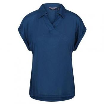 Camiseta de Mujer Regatta Lupine con Cuello - Viscosa Color Azul Opal Talla 10 UK