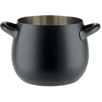 Alessi SG100/20 B – Olla, acero inoxidable, Negro, 20 cm