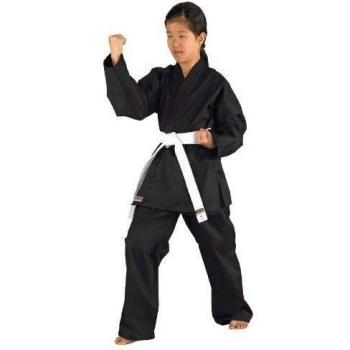 Kwon Clubline Shadow Black Karate Gi for Girls, Size 120 cm