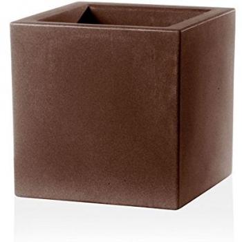 Maceta Cuadrada de Bronce 58x58 cm h 58 Modelo Schio Cubo Reciclable Made in Italy