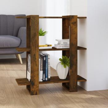 Estantería/divisor de espacios 80x30x87 cm color roble ahumado, disponible en blanco, negro y roble sonoma, ideal para oficina, estudio, sala de estar y dormitorio, mueble de almacenaje multif