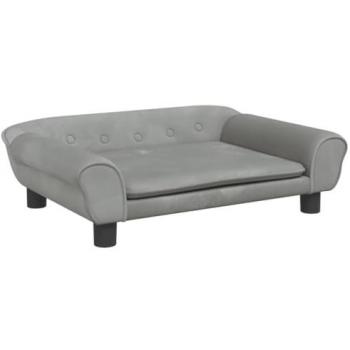 Sofá para niños de terciopelo gris claro 70x45x26 cm Vidaxl