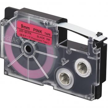 Casio cinta laminada Fluoreszierend XR-9FPK Bandfarbe: Pink