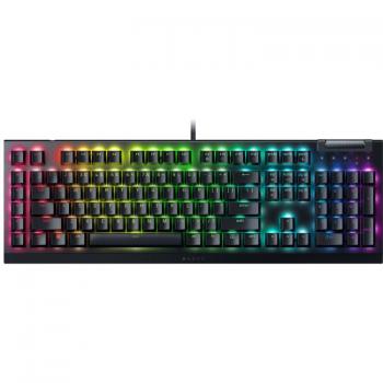 Teclado mecánico para juegos Razer BlackWidow V4 X, interruptor amarillo, cableado, diseño US, color negro