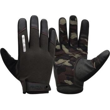 RDX T2 Guantes de Gimnasia Dedos Completos Aptos para Pantallas Táctiles Color Marrón Tamaño XL