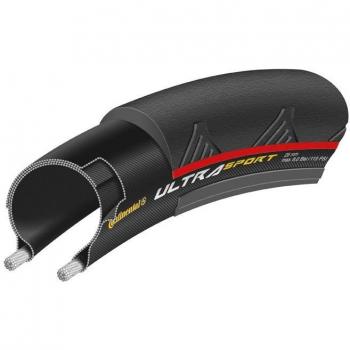 Continental 323123 Cubierta Plegable, 700 x 25, Negro y Rojo, Unisex, Talla única