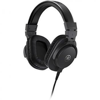 Yamaha HPH-MT5 Auriculares de estudio - Auriculares de monitorización plegables con cable de 3 m y adaptador para jack estéreo estándar de 6,3 mm, negro