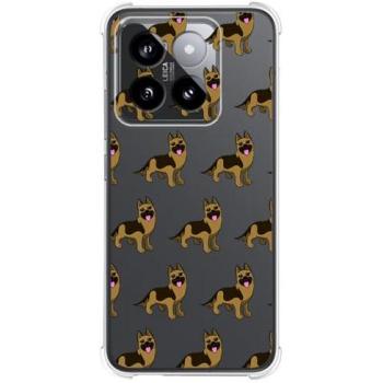 Funda Antigolpes de Silicona para Xiaomi 14 5G con Diseño de Perros 09