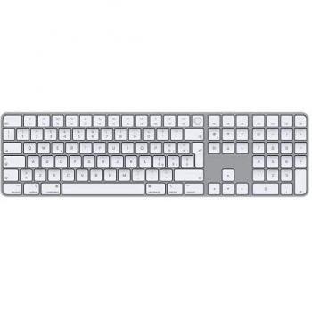 Apple Magic Keyboard con Touch ID y teclado numérico - Italiano - Teclas blancas - Aluminio Blanco