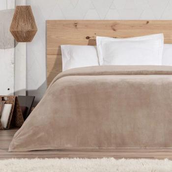 Manta de cama lisa suave Manterol beige 160/180cm
