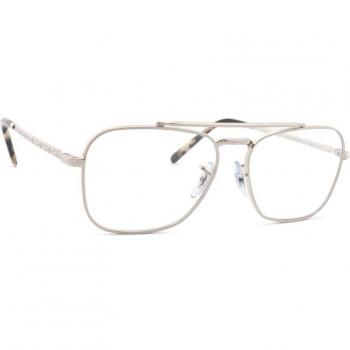 Ray-Ban New Caravan 0RX3636V 2501 55 Unisex Square Silver Eyeglasses