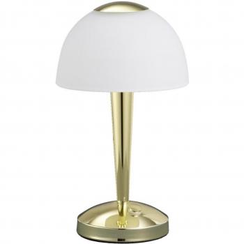 Lámpara de Mesa LED Trio Ventura 5W 350lm 3000K con Dimmer y Acabado en Bronce Pulido, Altura 29 cm