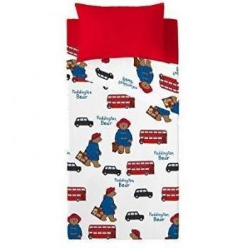 Euromoda Licencias Juego De Sábanas Paddington Transport Blanco/Rojo Cama 105