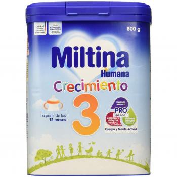 Humana Miltina 3, Leche Infantil a Partir de los 12 Meses, Original, 800 Gramos