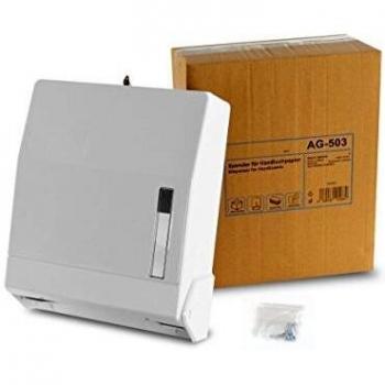 Schumapack AG-503 - Dispensador de tallitas para el baño, color blanco