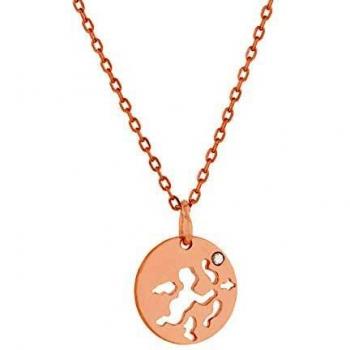 Colgante de Plata de Ley 0925 con baño de Oro Rosa con Motivo Cupido