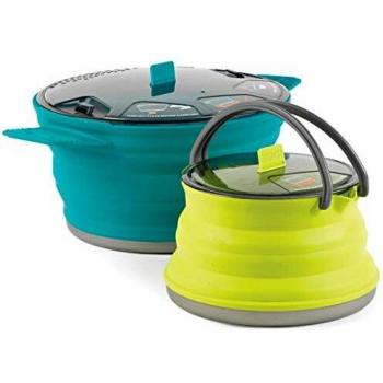 Sea to Summit X-Set: 33 2pc 2.8L, X-Pot Kettle 1.3L Olla Acampada y Senderismo, Adultos Unisex, Azul, Talla Única