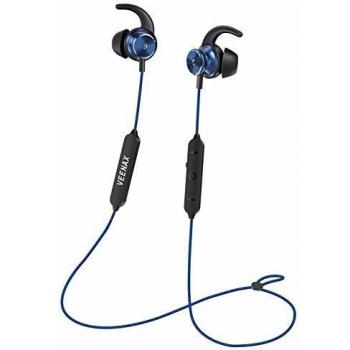 VEENAX Fly ANC Auriculares con cancelación Activa de Ruido, audífonos Deportivos inalámbricos, Auriculares Bluetooth con micrófono, Auriculares estéreo para el oído con Bajos Profundos, Azul
