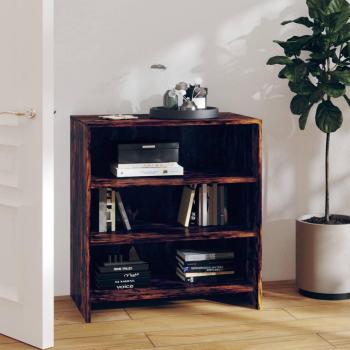 Aparador de madera de ingeniería y aglomerado roble ahumado 70x40,5x75 cm, mueble de almacenaje para salón con armarios con puertas y cajón de madera, buffet moderno, armario auxiliar
