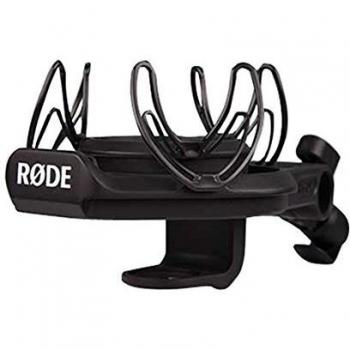 Soporte de micrófono Rode SMR con suspensión elástica Rycote™ y filtro antipop metálico