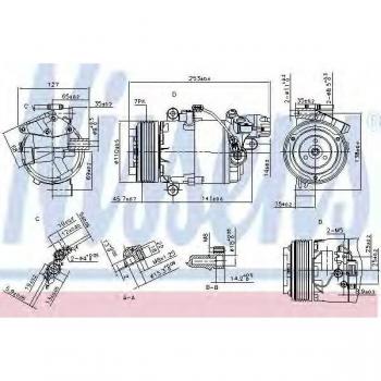 Compresor de aire acondicionado NISSENS 890071