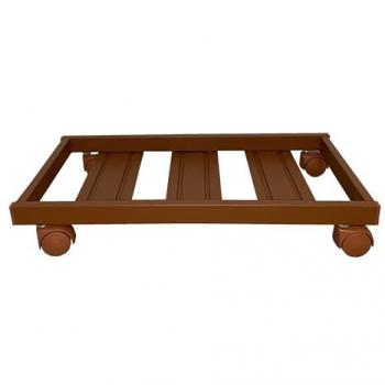 Carro para macetas de tubo rectangular 80x35 cm, acero con ruedas, disponible en Cotto y aluminio
