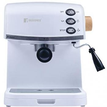 Cafetera Eléctrica Bergner Naturally 850W 1.5L con Presión de 15 bar y Espumador de Leche