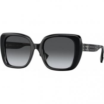 Burberry Be4371 col. 3001t3 Women's Square Black Sunglasses, Helena Stylish, Size: 52 MM