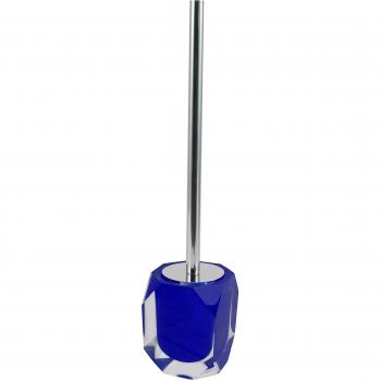 BATHSTAGE B-DIAMOND - Escobillero con base, 41,5 x 10 x 10 cm, color azul