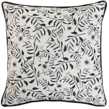 Cojín Impreso Home Esprit Blanco y Negro 45 x 15 x 45 cm