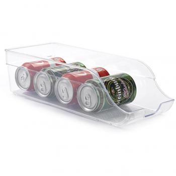 Contenedor Higiénico Organizador de Latas de Plástico Transparente para Frigorífico