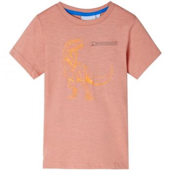 Camiseta infantil de manga corta naranja claro 128