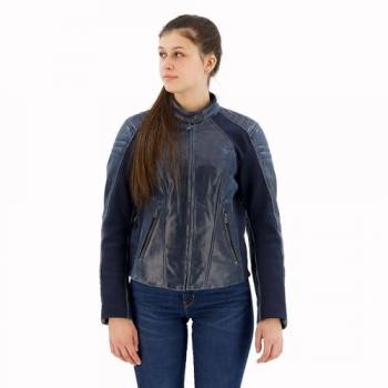 Chaqueta de Cuero para Motocicleta Revit Coral Dama - Azul Moderno Talla 42