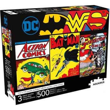 SET DE PUZLES DC CÓMICS 500 PIEZAS