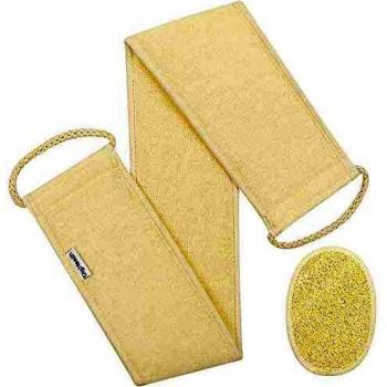 DigHealth Esponja Exfoliante de Lufa, Exfoliantes Esponja Pad, Ducha Esponja - Limpa e Remove as Células Mortas, 100% Natural Loofah Esponja, Esponja Vegetal para la Ducha& el Baño, Longitud: 80.3cm