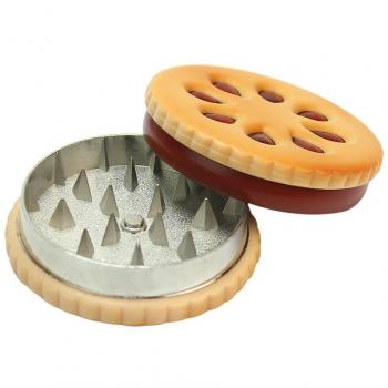Pinzhi - Tabaco Grinder de Metal para Hierbas y Especias en Forma de Galleta