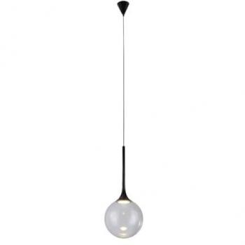 Lámpara de Suspensión Ballare - Metal y Vidrio Negro, 20x20x150 cm