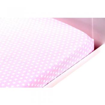Bebé Briljant GKH060X120X115R SAM Spannbetttuch, 60 x 120 cm, de color rosa
