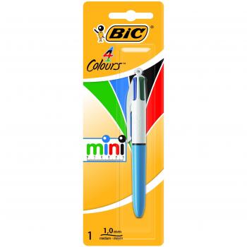 BIC 4 colores Mini Bolígrafo Retráctil punta media