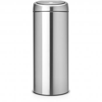 Brabantia 378669 - Cubo de basura doméstico con pedal, 30 litros, color gris metalizado anti-huellas