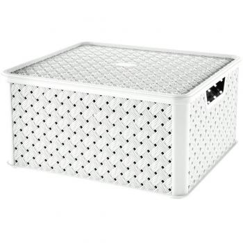 Caja Almacenaje 13 L C/Tapa Arianna Blanco