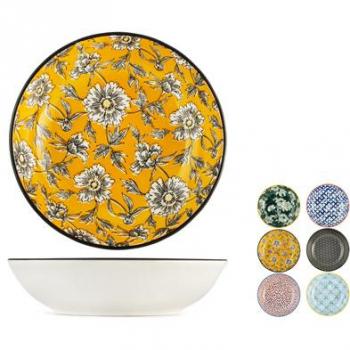 Plato hondo de porcelana colorida coupe 14 cm surtido marca Non