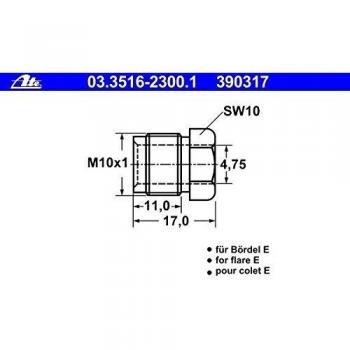 Tornillo de unión ATE 03.3516-2300.1