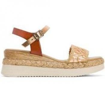 Sandalias de cuña Porronet para mujer de Frisia plateado marrón