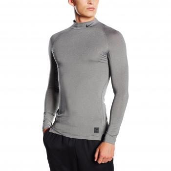 Nike Langarmshirt Cool Comp Mk Camiseta, Hombre, Gris / Negro, XL