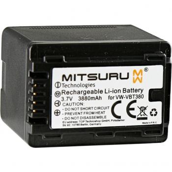 Mitsuru® batería para Panasonic VW VBT380 recambio para Panasonic HC T76 V10 V100 V110 V130 V160 V180 V210 V250 V270 V380 V500 V510 V520 V550 V550CT V707 V727 V757 V777
