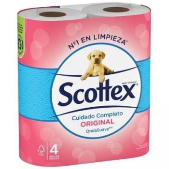 Scottex Original Papel Higiénico x4