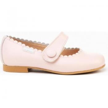 Bailarinas de Niña Angelitos 1512 Rosa - Zapatos cómodos y elegantes, diseño en color rosa, ideal para ocasiones especiales y uso diario, con suela antideslizante y material suave que proporciona confort