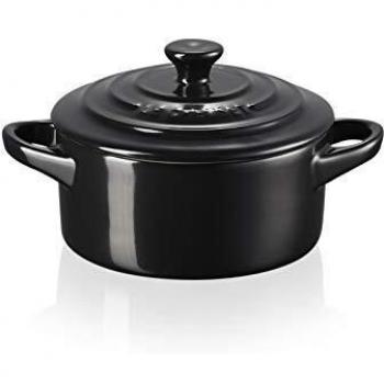 Le Creuset Mini cocotte, Redonda, 200 ml, 10 x 5 cm, Cerámica de gres, Negro Mate